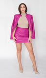 Cassia Vegan Leather Jacket, Fuschia