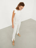 Cotton Comfortable Cut Frill Detailed Trouser Set